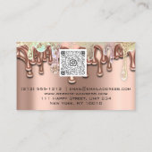 Nail Studio lDrip Rose QR Code Logo Wax Body Soap Visitenkarte (Rückseite)