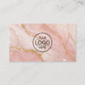 Nail Studio Quartz Pink Glitter Gold Visitenkarte (Vorderseite)