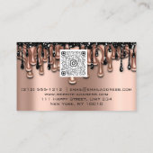 Nail Studio Tropfen Rose QR-Code Logo Wachse Körpe Visitenkarte (Rückseite)