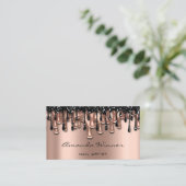 Nail Studio Tropfen Rose QR-Code Logo Wachse Körpe Visitenkarte (Stehend Vorderseite)