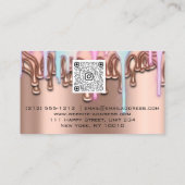 Nail Studio Tropfen Rose QR Logo Wachs Epilation R Visitenkarte (Rückseite)