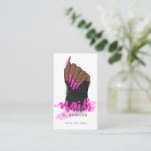 Nail Tech Artist Nail Designer Nail Salon Logo Bus Visitenkarte (Stehend Vorderseite)