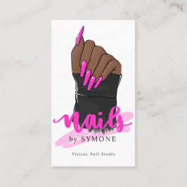 Nail Tech Artist Nail Designer Nail Salon Logo Bus Visitenkarte