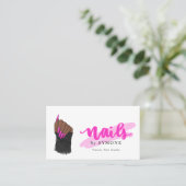 Nail Tech Artist | Nails Designer Hübsch Salobus Visitenkarte (Stehend Vorderseite)