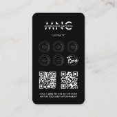 Nail Tech Black Pink Neon Nail Artist Manikurist Visitenkarte (Rückseite)