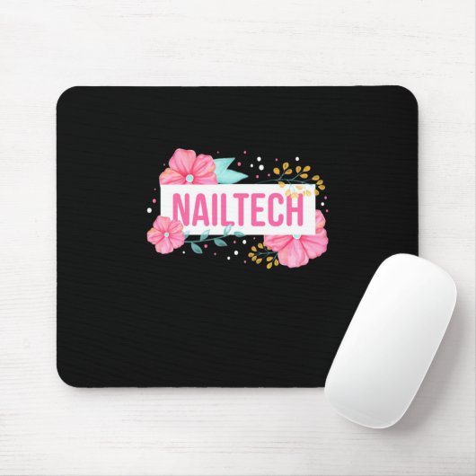 Nail Tech Blume Mousepad (Mit Mouse)