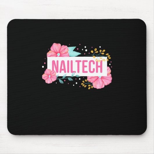 Nail Tech Blume Mousepad (Vorne)