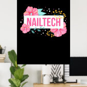 Nail Tech Blume Poster (Heimbüro)