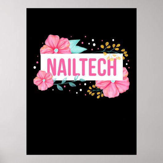 Nail Tech Blume Poster (Vorne)