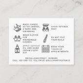 Nail Tech Blush Pink Script Treuekarte (Rückseite)