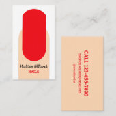 Nail Tech Business Card Visitenkarte (Vorne/Hinten)