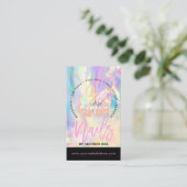 Nail Tech Crystal Holographic Nail Shop Visitenkarte (Stehend Vorderseite)