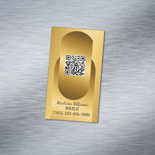 Nail Tech Custom QR Business Card Magnetische Visitenkarte (Beispiel)