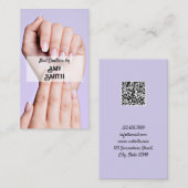 Nail Tech Custom QR Business Card Visitenkarte (Vorne/Hinten)