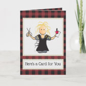 Nail Tech Dankeschön-Karte für Weihnachtsgeschenk Karte (Vorderseite)