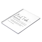 Nail-Tech-Definition-Notebook Notizblock (Linke Seite)