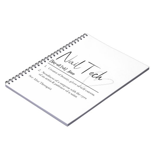 Nail-Tech-Definition-Notebook Notizblock (Linke Seite)