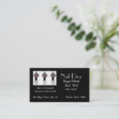 Nail Tech Diva Nail Technician Business Card Visitenkarte (Stehend Vorderseite)