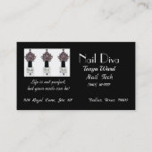 Nail Tech Diva Nail Technician Business Card Visitenkarte (Vorderseite)