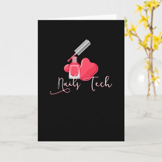 Nail Tech Fingernail Manicure Karte (Gelbe Blume)