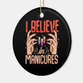 Nail Tech glaubt an Maniküre Keramik Ornament (Links)