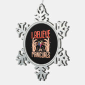 Nail Tech glaubt an Maniküre Schneeflocken Zinn-Ornament (Rechts)