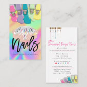 Nail Tech - HandDiamant Logo - Holografischer Salo Visitenkarte (Vorne/Hinten)
