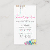 Nail Tech - HandDiamant Logo - Holografischer Salo Visitenkarte (Rückseite)