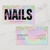 Nail Tech Holographic Glitzer Nail Polnischer Trop Visitenkarte (Vorne/Hinten)