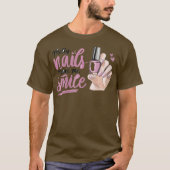 Nail Tech I Liebe Niedlich Nail Studio Techniker T-Shirt (Vorderseite)