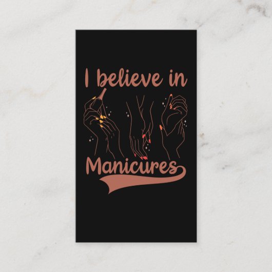 Nail Tech Kosmetik Nageltechniker Manikurin Visitenkarte (Vorderseite)