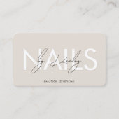 Nail Tech Lash Tech Beauty Salon Sand Modern Visitenkarte (Vorderseite)