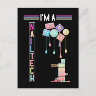 Nail Tech Make up Nageltechniker Kosmetik Postkarte