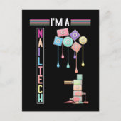 Nail Tech Make up Nageltechniker Kosmetik Postkarte (Vorderseite)