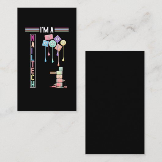 Nail Tech Make up Nageltechniker Kosmetik Visitenkarte (Vorne/Hinten)