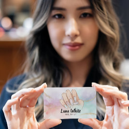 Nail Tech Manicure Watercolor Visitenkarte