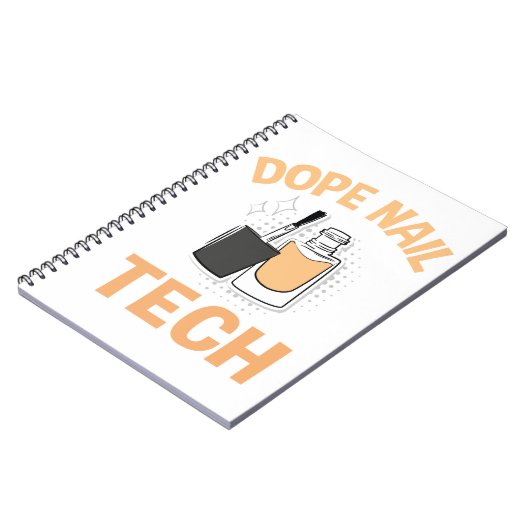 Nail Tech Manicurist, Nail Polnisch Design Noteboo Notizblock (Linke Seite)