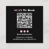 Nail Tech Nail Art Black Quadratische Visitenkarte (Rückseite)