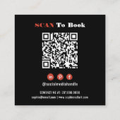 Nail Tech Nail Art Black Quadratische Visitenkarte (Rückseite)