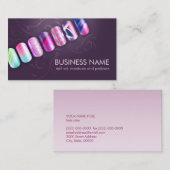 Nail Tech / Nail Art Business Card Template Visitenkarte (Vorne/Hinten)