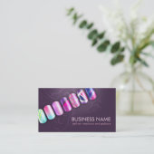 Nail Tech / Nail Art Business Card Template Visitenkarte (Stehend Vorderseite)