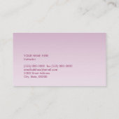 Nail Tech / Nail Art Business Card Template Visitenkarte (Rückseite)