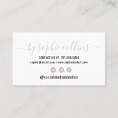 Nail Tech Nail Art Business Card Visitenkarte (Rückseite)