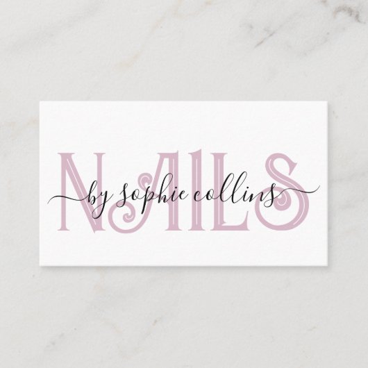 Nail Tech Nail Art Business Card Visitenkarte (Vorderseite)