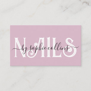 Nail Tech Nail Art Dusty Pink Business Card Visitenkarte