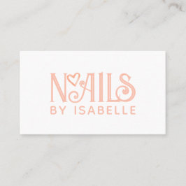 Nail Tech Nail Art Pink Logo Visitenkarte