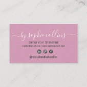 Nail Tech Nail Art Pink Visitenkarte (Rückseite)