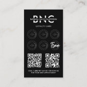 Nail Tech Nail Artist Manicurist Black Loyalty Visitenkarte (Rückseite)