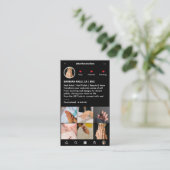 Nail Tech Nail Artist Manicurist Black Loyalty Visitenkarte (Stehend Vorderseite)