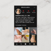 Nail Tech Nail Artist Manicurist Black Loyalty Visitenkarte (Vorderseite)